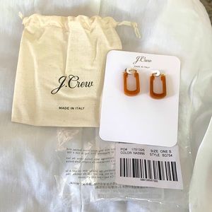 NWT J.CREW SOFT, SQUARE, ACETATE EARNINGS in “sandy beach” color